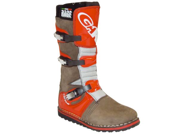 Botte trial gar brun et rouge trials boot brown \u0026 red